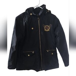 Womens Mountain Horse & Co Riding Jacket Size Large (Navy / Gold Accents)